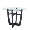 42 in. Round Counter Height Dining Table with Black Solid Wood Base and Glass Top (Seats 4) by Magic Home 1 42 in. Round Counter Height Dining Table with Black Solid Wood Base and Glass Top (Seats 4) by Magic Home -Cheap Tidoin Store 250 magic home kitchen dining tables 894 zbz 1331 64 1000