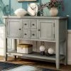 Antique Gray Buffet Sideboard Console Table with Bottom Shelf by Magic Home -Cheap Tidoin Store antique gray magic home console tables cs wf197822aae 64 1000