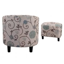 Elegant Beidge Accent Retro Chair with Ottoman for Living Room by Magic Home -Cheap Tidoin Store beidge magic home accent chairs cs pp282731aao 66 1000