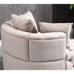 Classical Velvet Accent Barrel Leisure Sofa Chair, Beige by Magic Home 12 Classical Velvet Accent Barrel Leisure Sofa Chair, Beige by Magic Home -Cheap Tidoin Store beige magic home accent chairs cs w50127471 4f 1000