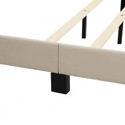 Queen Size Linen Upholstered Box Spring Needed Platform Bed with Tufted Headboard,Beige by Magic Home 12 Queen Size Linen Upholstered Box Spring Needed Platform Bed with Tufted Headboard,Beige by Magic Home -Cheap Tidoin Store beige magic home panel beds cs mf193077aab 1f 1000