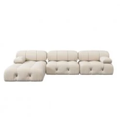 103.95 in. Convertible Modular Velvet Rectangular Sectional Sofa with Ottomans in Beige by Magic Home -Cheap Tidoin Store beige magic home sectional sofas cs gt000418aae 31 1000