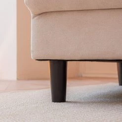 Modern 113.8 in. Sectional Polyester Sofa with Right Hand Facing Chaise, Beige by Magic Home -Cheap Tidoin Store beige magic home sofas couches cs w30213875 44 1000