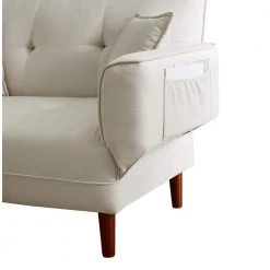 56.5 in. Polyester Lounge Sleeper Sofa Bed with Pillows, Beige by Magic Home -Cheap Tidoin Store beige magic home sofas couches cs wf191004aae 1f 1000