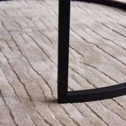 31.5 in. Black Metal Frame with Walnut Top Round Modern Nesting Coffee Table by Magic Home -Cheap Tidoin Store black frame magic home nesting tables cs w24714242 fa 1000