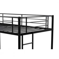 Black Twin Over Twin Metal Bunk Bed Daybed with 2-Side Ladders by Magic Home 14 Black Twin Over Twin Metal Bunk Bed Daybed with 2-Side Ladders by Magic Home -Cheap Tidoin Store black magic home bunk beds cs w42721327 1f 1000