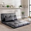 Black PU Leather Adjustable Chaise Lounge with Pillows by Magic Home -Cheap Tidoin Store black magic home chaise lounges cs wf008064baa 64 1000
