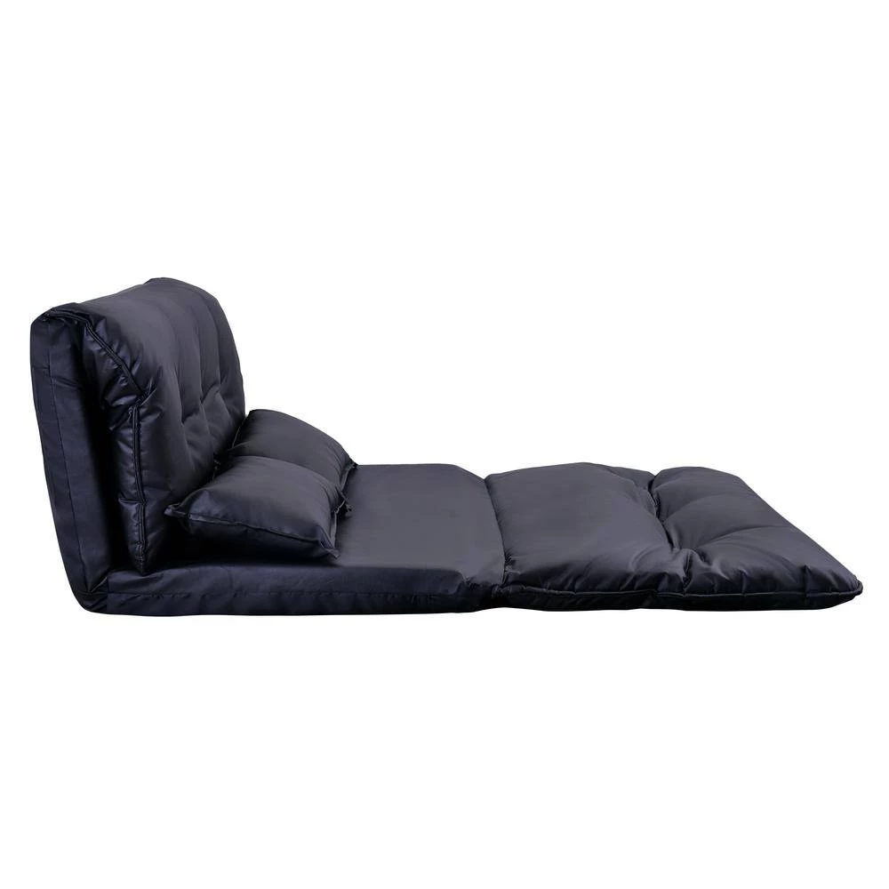 Black PU Leather Adjustable Chaise Lounge with Pillows by Magic Home 10 Black PU Leather Adjustable Chaise Lounge with Pillows by Magic Home - Image 8