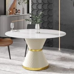 78.74 in. Modern Media Walnut and White Wood 3-Drawers Console TV Stand Fit TV's up to 100 in. by Magic Home