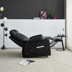 Black Electric Power Lift Recliner Sofa Chair with 8 Point Vibration Massage, Heat,Remote Control,Pocket and Cup Holder by Magic Home -Cheap Tidoin Store black magic home recliners cs pp038818eaa 31 1000