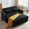 59.5 in. Modern Velvet Convertible Pull Out Sofa Bed with Arm Pockets, Black by Magic Home -Cheap Tidoin Store black magic home sofa beds cs w223s00363 64 1000