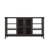 Modern Black 12-Bottle Wine Cabinets with 4 Shelves and 3 Wine Glass Hanging Racks by Tidoin -Cheap Tidoin Store black tidoin bar cabinets jhx ydw1 1634 64 1000