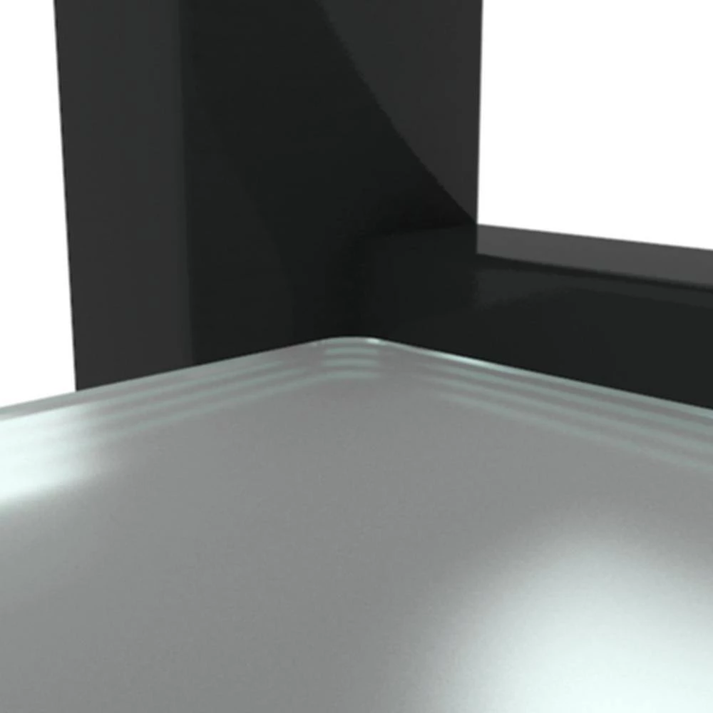 39 in. W x 23 in. D x 17 in. H Black Middle Rectangle Double-Deck Glass Coffee Table Modern Side Center Table by Tidoin 9 39 in. W x 23 in. D x 17 in. H Black Middle Rectangle Double-Deck Glass Coffee Table Modern Side Center Table by Tidoin - Image 7