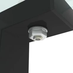 17 in. W x 17 in. D x 20 in. H Black Small Square Double-Deck Glass Coffee Table Modern Side Center Table by Tidoin -Cheap Tidoin Store black tidoin coffee tables jws ydw2 338 44 1000