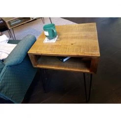 19 in. Black Square Metal Coffee Table with MDF Tabletop by Tidoin -Cheap Tidoin Store black tidoin coffee tables lh ydg1 5965 1f 1000