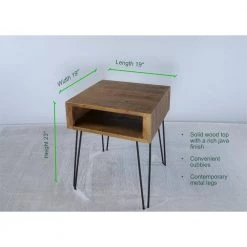 19 in. Black Square Metal Coffee Table with MDF Tabletop by Tidoin -Cheap Tidoin Store black tidoin coffee tables lh ydg1 5965 c3 1000