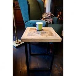 16 in. Black Square Metal Coffee Table with MDF Tabletop by Tidoin -Cheap Tidoin Store black tidoin coffee tables lh ydg1 6365 fa 1000