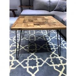 28 in. Black Square Metal Coffee Table with MDF Tabletop by Tidoin -Cheap Tidoin Store black tidoin coffee tables lh ydg1 6366 31 1000