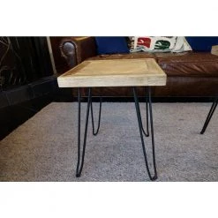 16 in. Black Square Metal Coffee Table with MDF Tabletop by Tidoin -Cheap Tidoin Store black tidoin coffee tables lh ydg1 8197 1f 1000