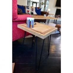 16 in. Black Square Metal Coffee Table with MDF Tabletop by Tidoin -Cheap Tidoin Store black tidoin coffee tables lh ydg1 8197 31 1000