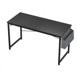 Modern 47.2 in. Rectangular Black Wood Computer Desk with Storage Bag and Hook by Tidoin