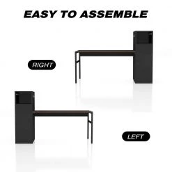 52.7 in. Rectangular White Wood Computer Desk Office Table with 2-Hook 1-Shelf and 1-Door Metal Locker by Tidoin 18 52.7 in. Rectangular White Wood Computer Desk Office Table with 2-Hook 1-Shelf and 1-Door Metal Locker by Tidoin -Cheap Tidoin Store black tidoin computer desks ktech ydw6 366 44 1000