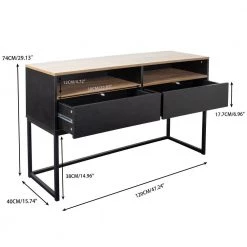 47.24 in. Black Standard Rectangle Wood Console Table with 2-Drawers by Tidoin 13 47.24 in. Black Standard Rectangle Wood Console Table with 2-Drawers by Tidoin -Cheap Tidoin Store black tidoin console tables fm ydw8 3621 c3 1000