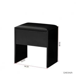 1-Drawer Black Dresser with Mobile Mirror Bench and 2-Conceal Shelves 52.76 in. x 42.52 in. x 15.75 in. by Tidoin 15 1-Drawer Black Dresser with Mobile Mirror Bench and 2-Conceal Shelves 52.76 in. x 42.52 in. x 15.75 in. by Tidoin -Cheap Tidoin Store black tidoin dressers js ydw3 6279 1f 1000