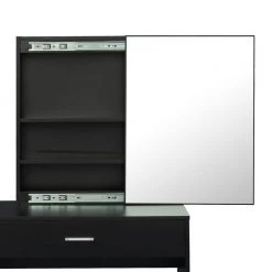 1-Drawer Black Dresser with Mobile Mirror Bench and 2-Conceal Shelves 52.76 in. x 42.52 in. x 15.75 in. by Tidoin 18 1-Drawer Black Dresser with Mobile Mirror Bench and 2-Conceal Shelves 52.76 in. x 42.52 in. x 15.75 in. by Tidoin -Cheap Tidoin Store black tidoin dressers js ydw3 6279 76 1000