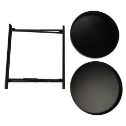 15.7 in. Black Round 2-Tier Metal Side/End Table by Tidoin -Cheap Tidoin Store black tidoin end side tables mix ydhg 996 1f 1000