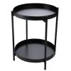15.7 in. Black Round 2-Tier Metal Side/End Table by Tidoin 1 15.7 in. Black Round 2-Tier Metal Side/End Table by Tidoin -Cheap Tidoin Store black tidoin end side tables mix ydhg 996 64 1000
