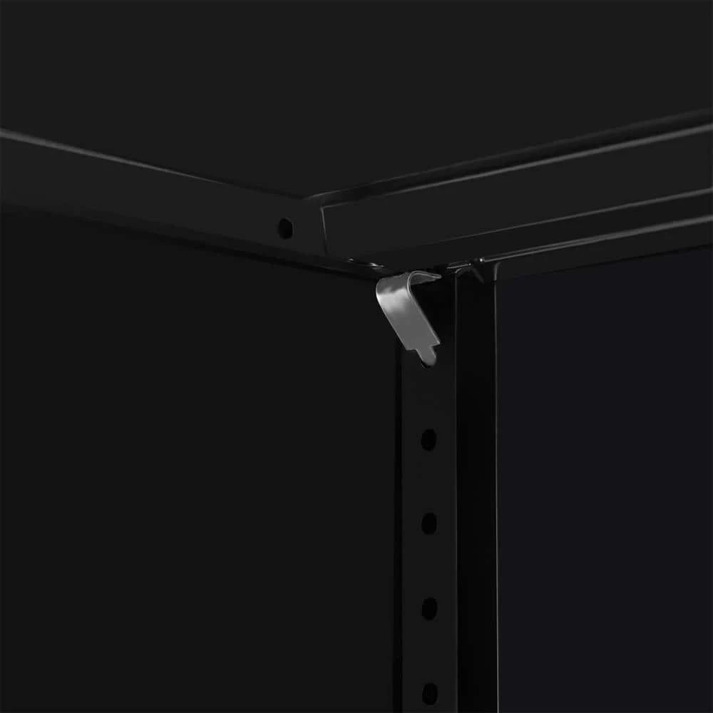 Modern Black Steel File Cabinet Storage Cabinet with 2-Doors and 3-Shelf by Tidoin 8 Modern Black Steel File Cabinet Storage Cabinet with 2-Doors and 3-Shelf by Tidoin - Image 6