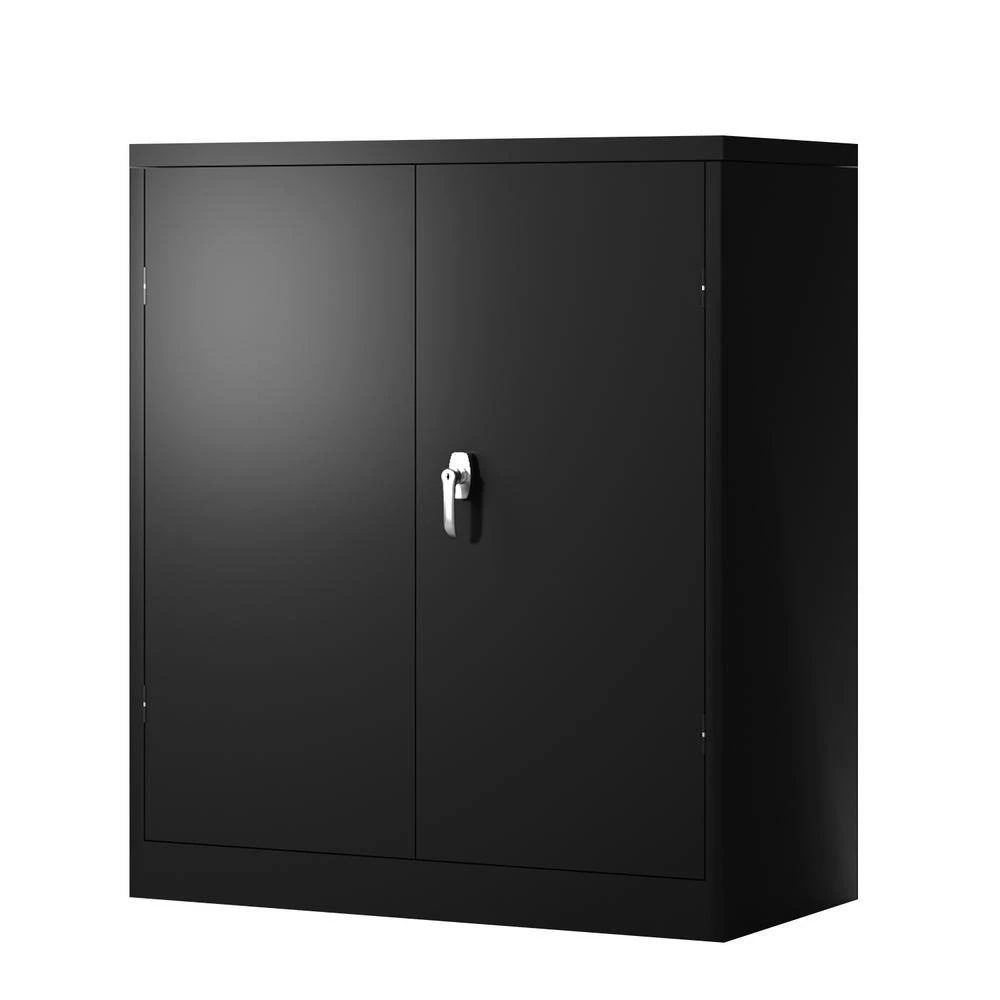 Modern Black Steel File Cabinet Storage Cabinet with 2-Doors and 3-Shelf by Tidoin 9 Modern Black Steel File Cabinet Storage Cabinet with 2-Doors and 3-Shelf by Tidoin - Image 7