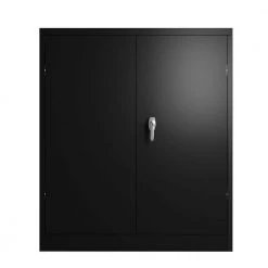 Modern Black Steel File Cabinet Storage Cabinet with 2-Doors and 3-Shelf by Tidoin