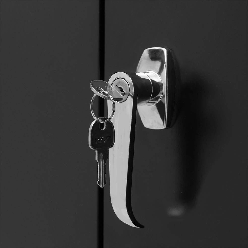 Modern Black Steel File Cabinet Storage Cabinet with 2-Doors and 3-Shelf by Tidoin 11 Modern Black Steel File Cabinet Storage Cabinet with 2-Doors and 3-Shelf by Tidoin - Image 9