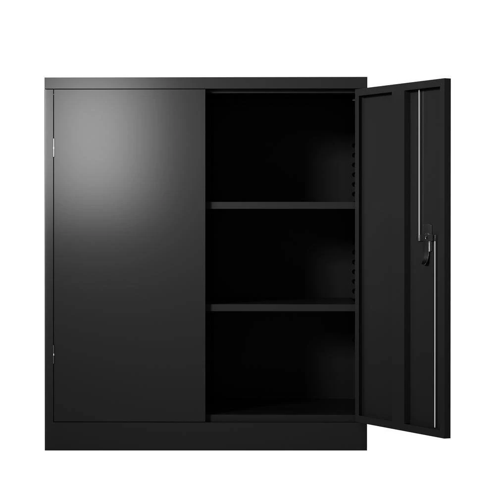 Modern Black Steel File Cabinet Storage Cabinet with 2-Doors and 3-Shelf by Tidoin 10 Modern Black Steel File Cabinet Storage Cabinet with 2-Doors and 3-Shelf by Tidoin - Image 8