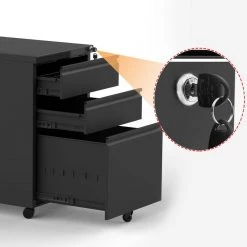 Modern Black Steel File Cabinet Storage Cabinet with 3-Drawers and 5-Wheels by Tidoin 18 Modern Black Steel File Cabinet Storage Cabinet with 3-Drawers and 5-Wheels by Tidoin -Cheap Tidoin Store black tidoin file cabinets ste ydw2 849 44 1000