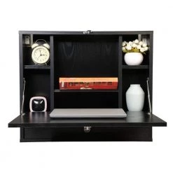 23.5 in. Black Rectangular Wood Floating Desk with 5 Shelves and 1 Drawer by Tidoin 14 23.5 in. Black Rectangular Wood Floating Desk with 5 Shelves and 1 Drawer by Tidoin -Cheap Tidoin Store black tidoin floating desks mz ydw1 9733 4f 1000