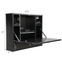 23.5 in. Black Rectangular Wood Floating Desk with 5 Shelves and 1 Drawer by Tidoin 13 23.5 in. Black Rectangular Wood Floating Desk with 5 Shelves and 1 Drawer by Tidoin -Cheap Tidoin Store black tidoin floating desks mz ydw1 9733 c3 1000