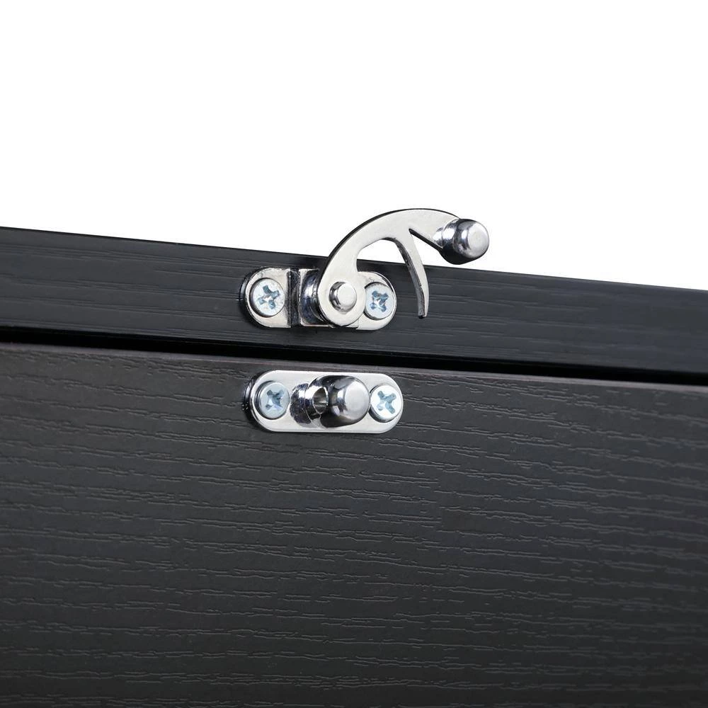 23.5 in. Black Rectangular Wood Floating Desk with 5 Shelves and 1 Drawer by Tidoin 9 23.5 in. Black Rectangular Wood Floating Desk with 5 Shelves and 1 Drawer by Tidoin - Image 7