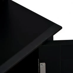 65 in. H Black 3-in-1 Design Wood Hall Tree with 4 Hooks and 2 Storage Doors by Tidoin -Cheap Tidoin Store black tidoin hall trees uc ydwf 5aab 44 1000