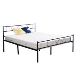 82.68 in. Black Queen Metal Platform Bed by Tidoin -Cheap Tidoin Store black tidoin platform beds ease ydw1 9622 4f 1000