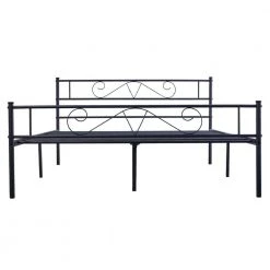82.68 in. Black Queen Metal Platform Bed by Tidoin