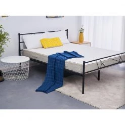 77.56 in. Black Twin Metal Platform Bed by Tidoin -Cheap Tidoin Store black tidoin platform beds ease ydw1 9627 31 1000