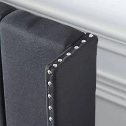 83.5 in. W Black Wood Frame Platform Bed with Fabric Headboard by Tidoin -Cheap Tidoin Store black tidoin platform beds jus ydw8 4526 44 1000