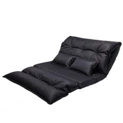 90 in. W Black Leather Large Sofa Bed by Tidoin -Cheap Tidoin Store black tidoin sofa beds mix ydhg 336 4f 1000