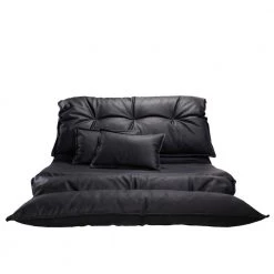 90 in. W Black Leather Large Sofa Bed by Tidoin -Cheap Tidoin Store black tidoin sofa beds mix ydhg 336 c3 1000