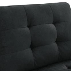 31.5 in. Width Armless Velvet L-Shaped 2-Seat Sofa with Compartment Storage in Black by Tidoin -Cheap Tidoin Store black tidoin sofas couches cysh ydw4 862 44 1000