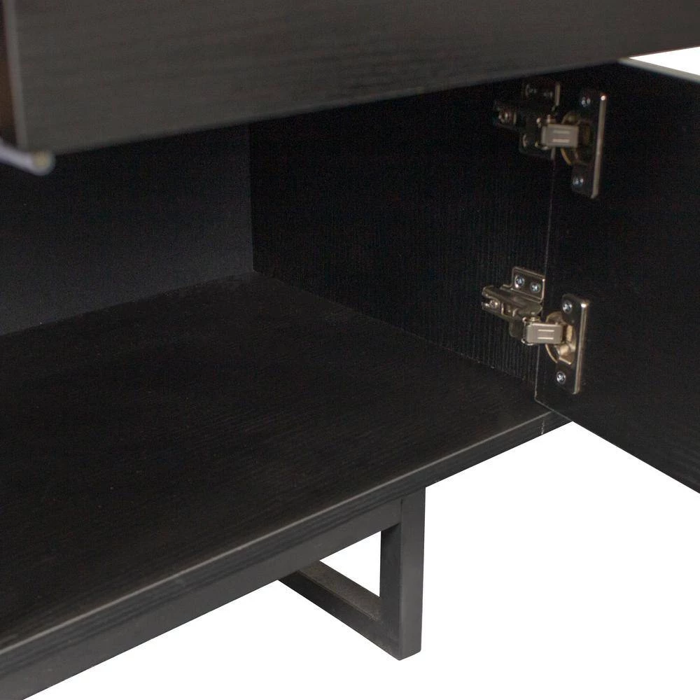 54.33 in. Black TV Stand Console Table with 2-Drawers,2 Doors and 3 Shelves Fits TV's up to 60 in. by Tidoin 9 54.33 in. Black TV Stand Console Table with 2-Drawers,2 Doors and 3 Shelves Fits TV's up to 60 in. by Tidoin - Image 7