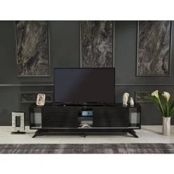 Modern 67 in. Wood Black TV Stand with 2 Doors Fits TV's up to 70 in. by Tidoin 17 Modern 67 in. Wood Black TV Stand with 2 Doors Fits TV's up to 70 in. by Tidoin -Cheap Tidoin Store black tidoin tv stands fur ydb0 493 31 1000